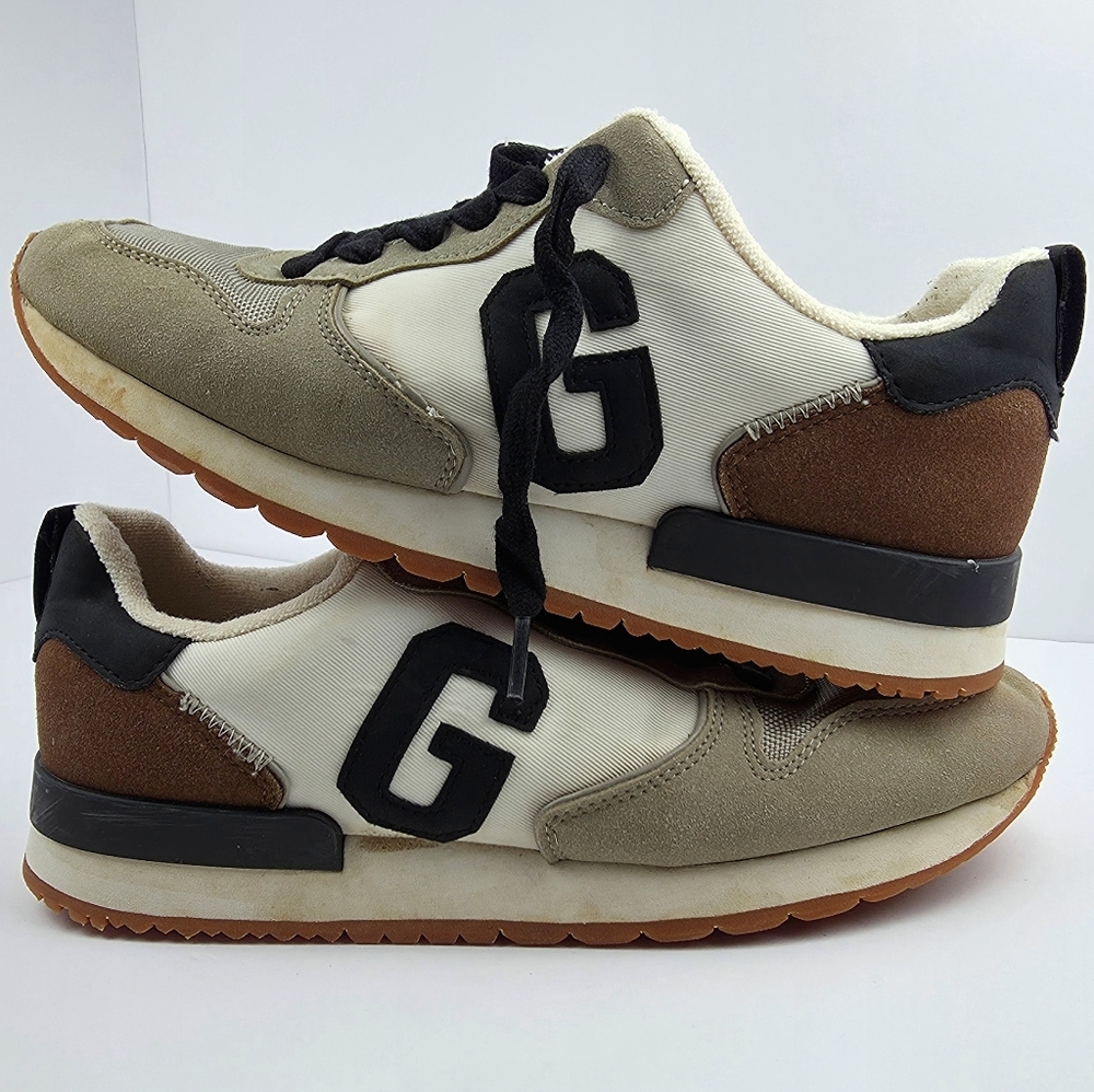 Brand Men's Casual Sneakers - Black, White, and Brown